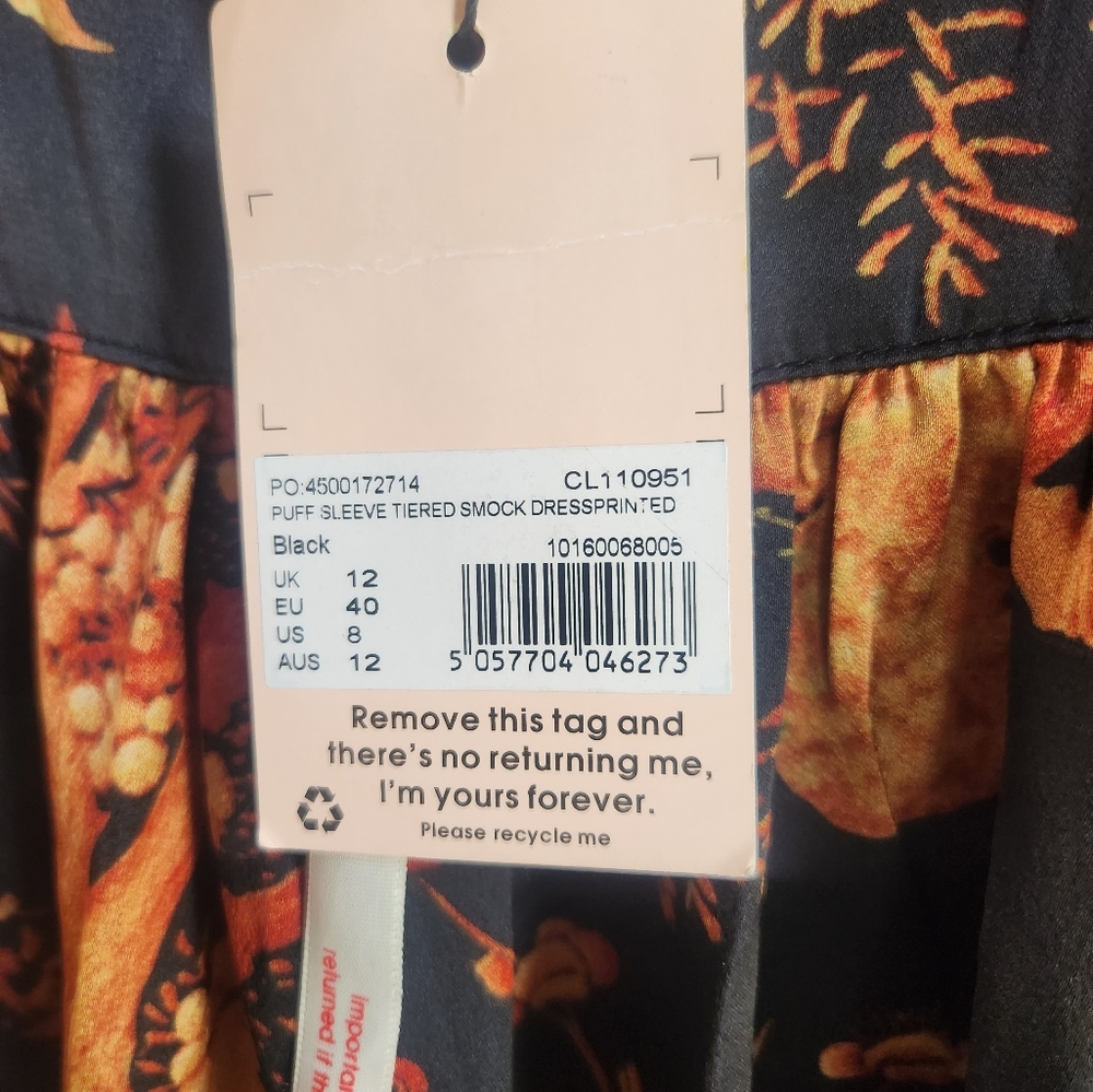 Missguided floral Long Sleeve dress - Picture 4 of 6